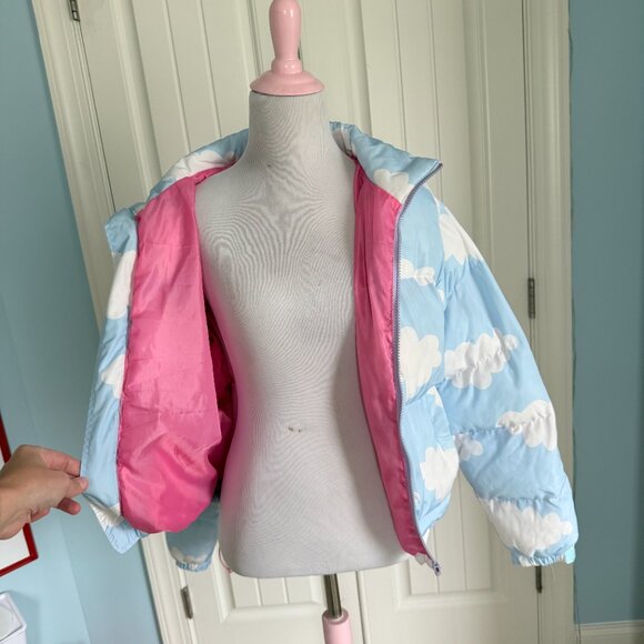 Kawaii Cloud Pastel Blue Puffer Coat - Picture 12 of 13